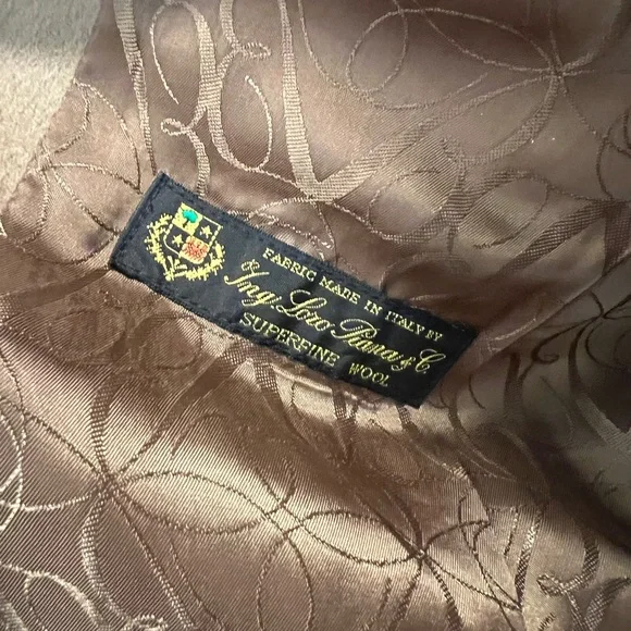 Brooks Brothers x Loro Piana Rabbit Fur Collar Belted Coat - Picture 2 of 6